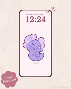 Squishy Luna the Lotl Digital Wallpaper