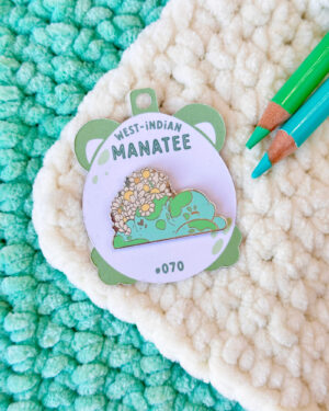 West-Indian Manatee Enamel Pin Badge