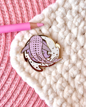 Galactic Whale Shark Enamel Pin Badge