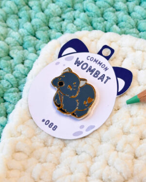 Wombat Enamel Pin Badge
