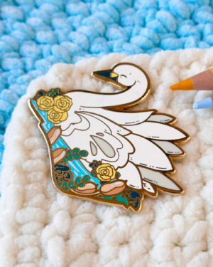 Wooper Swan Enamel Pin Badge