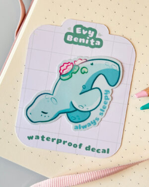 Always Sleepy Manatee Sticker