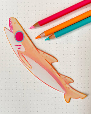 Lemon Shark Long Sticker