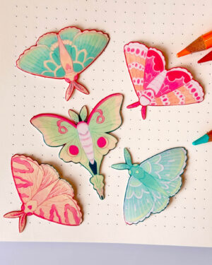 Moth Species Sticker Pack