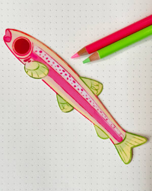Rainbow Smelt Long Sticker