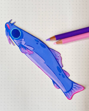 Blue Catfish Long Sticker