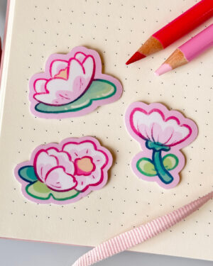 Water Lily Trio Sticker Pack