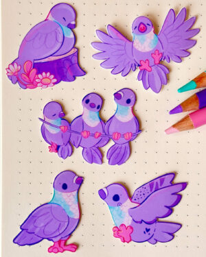 Wood Pigeon Sticker Pack